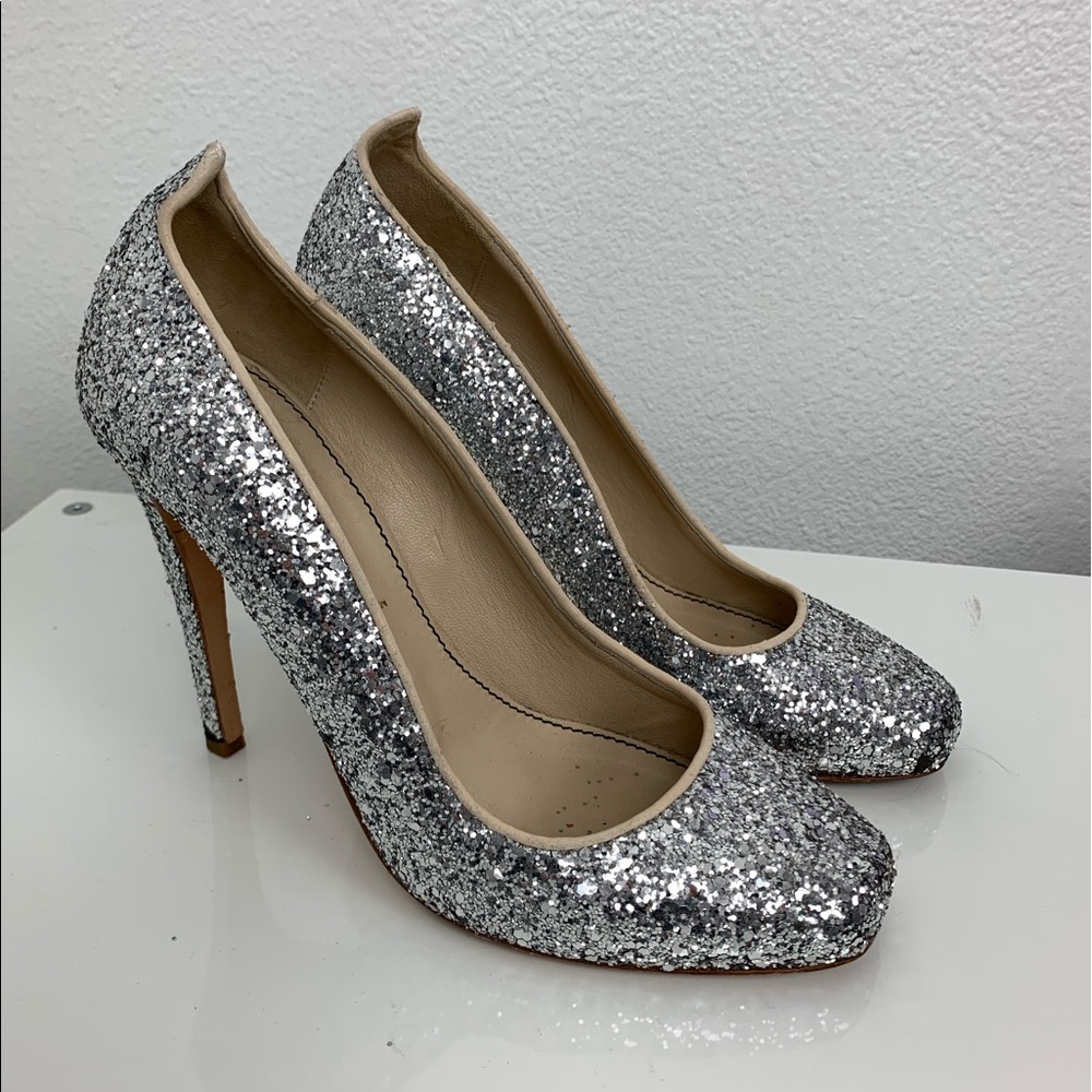 Jerome Rosseau Silver glitter shoes 39.5